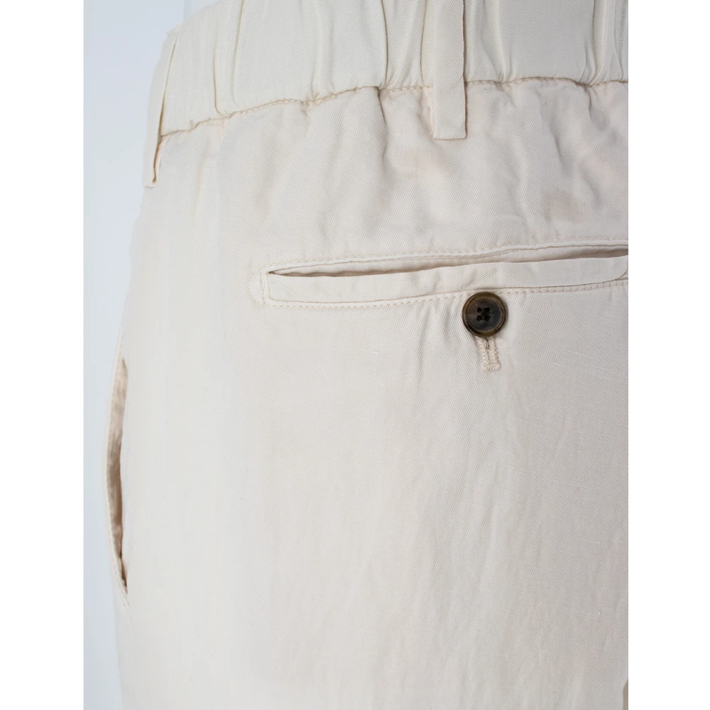 Myths Slim Fit Trekkoordbroek White Heren