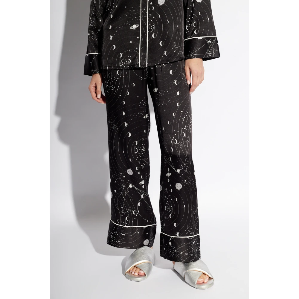 AllSaints Sofi satijnen pyjamabroek Black Dames