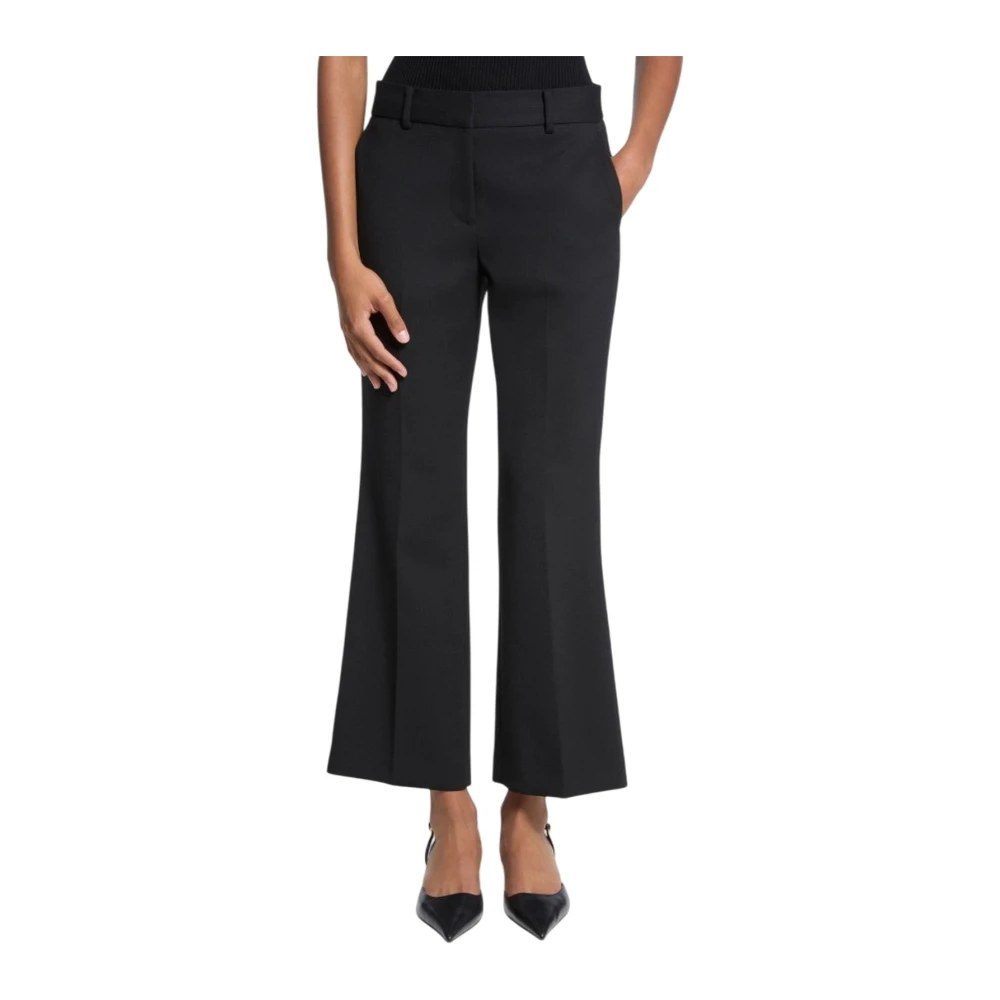 Michael Kors Women's Black Pantaloni Poliestere - Wide Trousers - Xs - Trousers