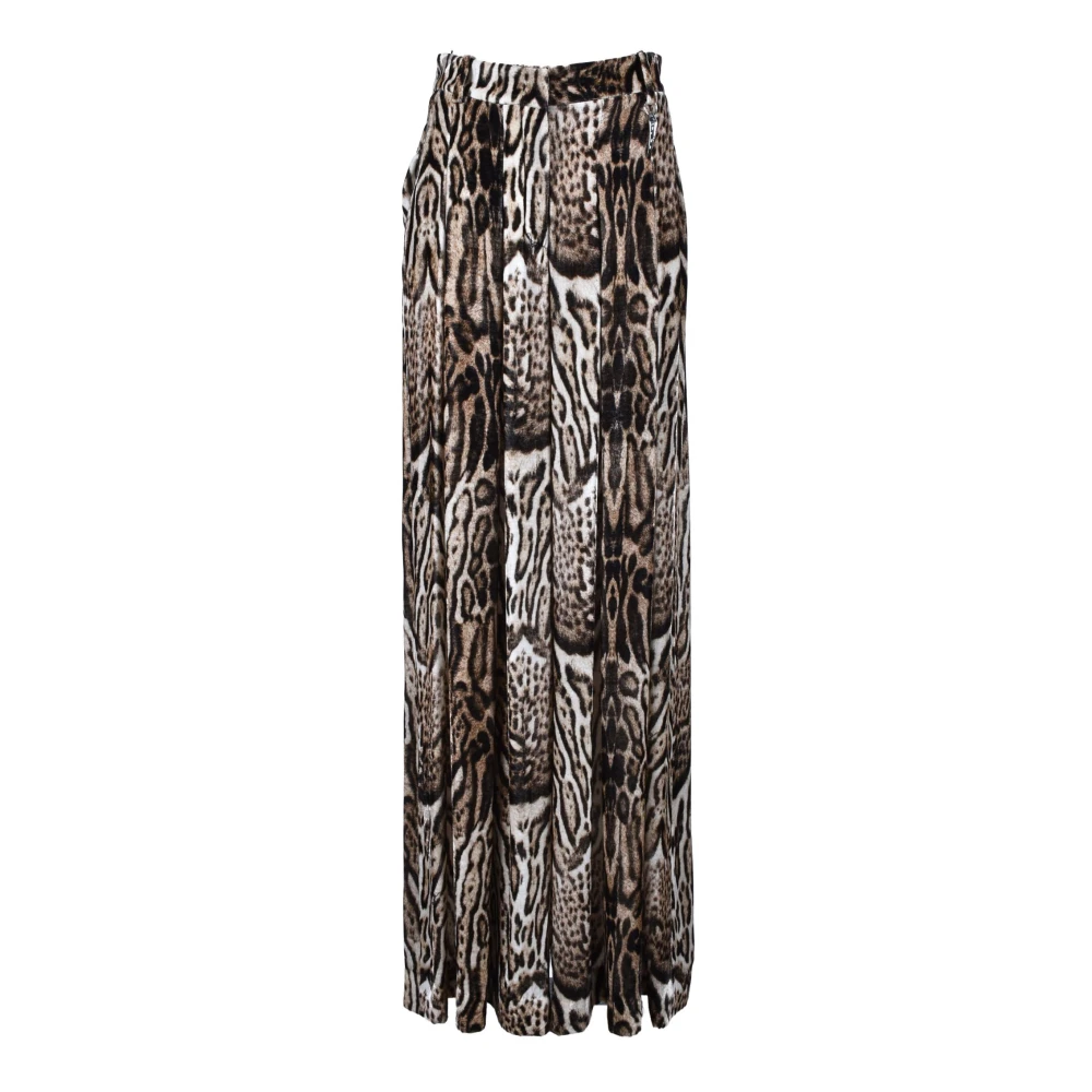 Roberto Cavalli Stijlvolle Zijdeblend Broek Brown Dames