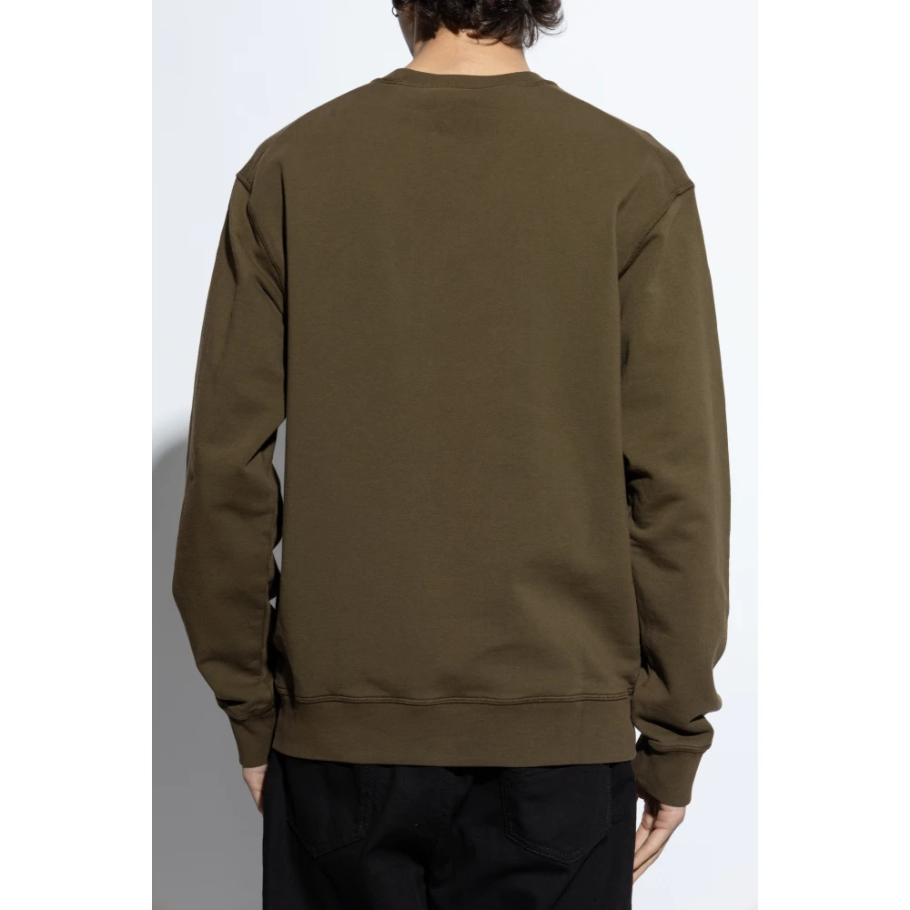 Dsquared2 Sweatshirt met reliëf logo Green Heren