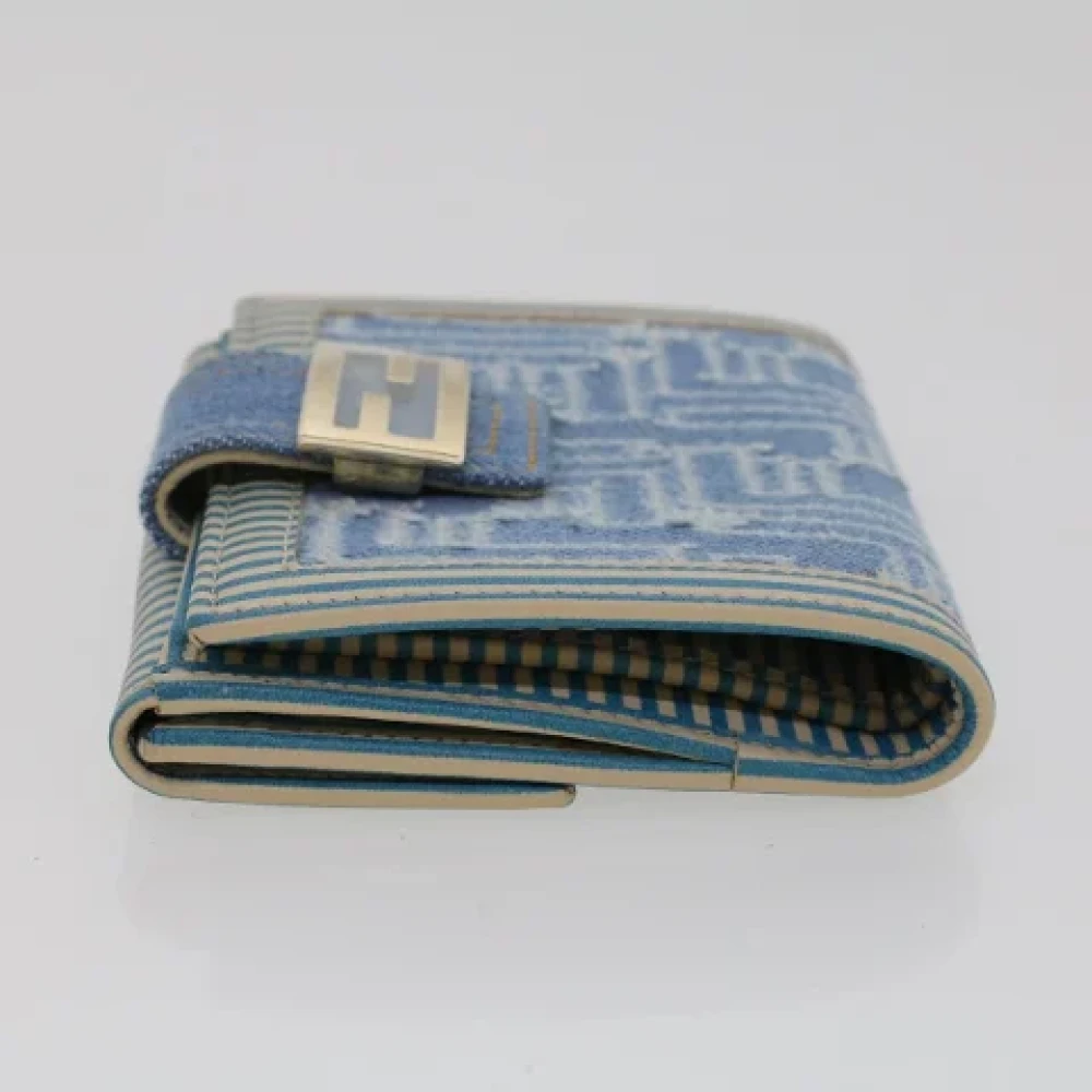 Fendi Vintage Pre-owned Denim wallets Blue Dames