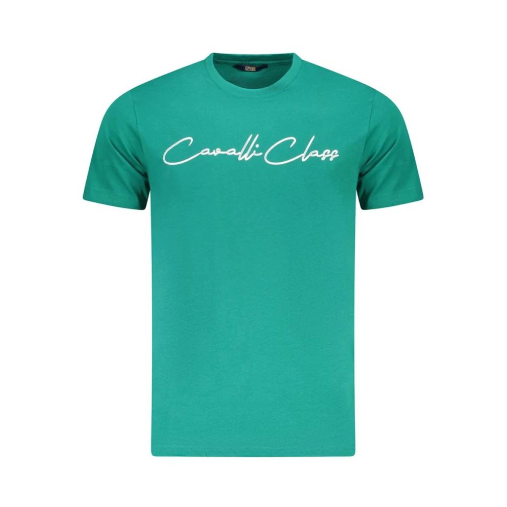 Cavalli Class Men's Green Luxury Signature Tee Short Sleeve