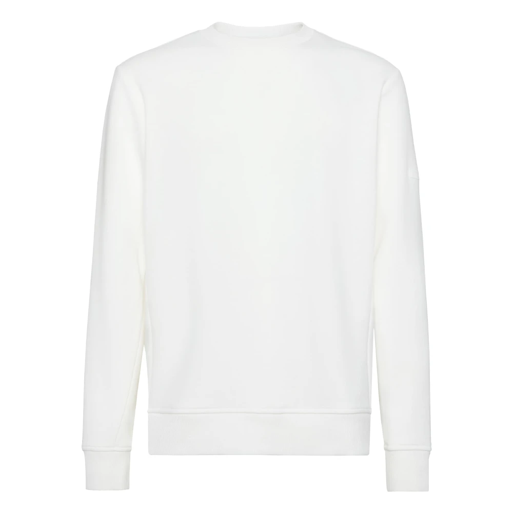 Boggi Milano Katoenmix Crew Neck Sweater White Heren