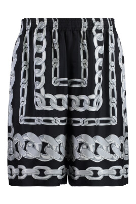 shorts-en-soie-imprime-chaine-medusa
