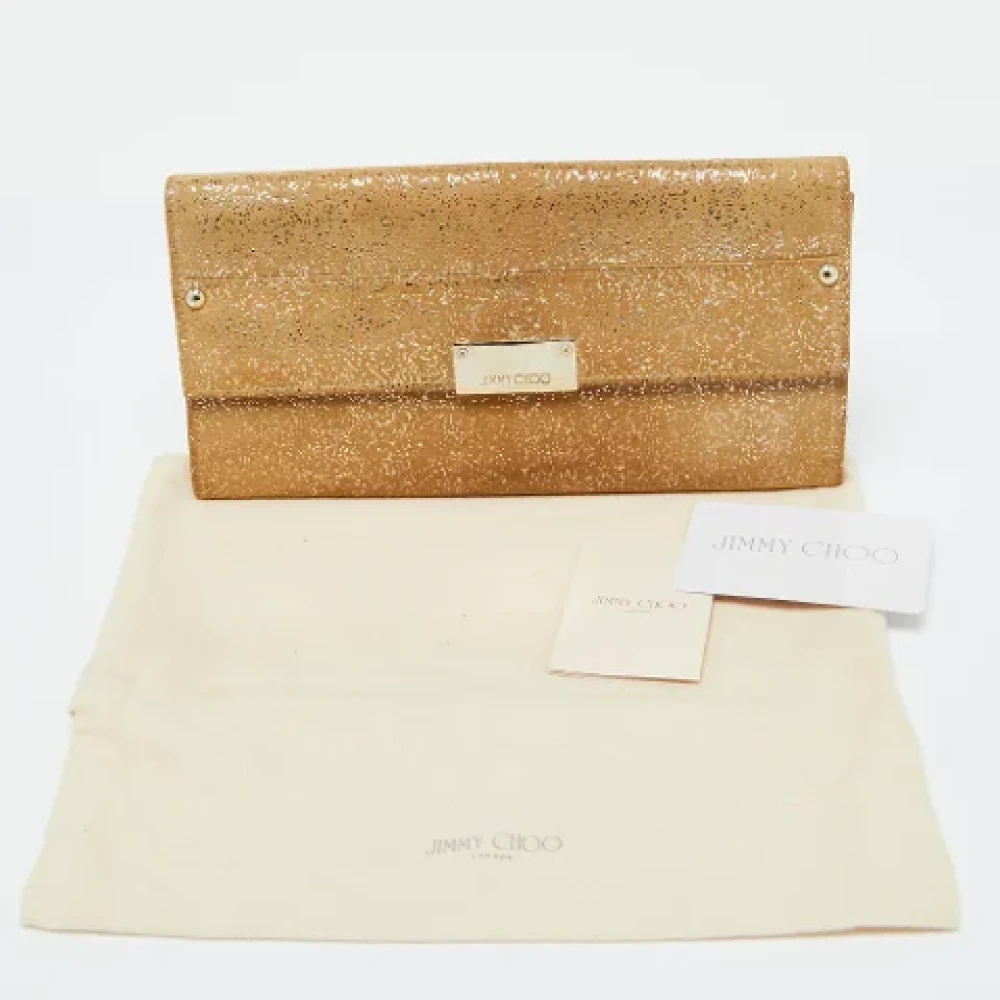 Jimmy Choo Pre-owned Suede clutches Yellow Dames