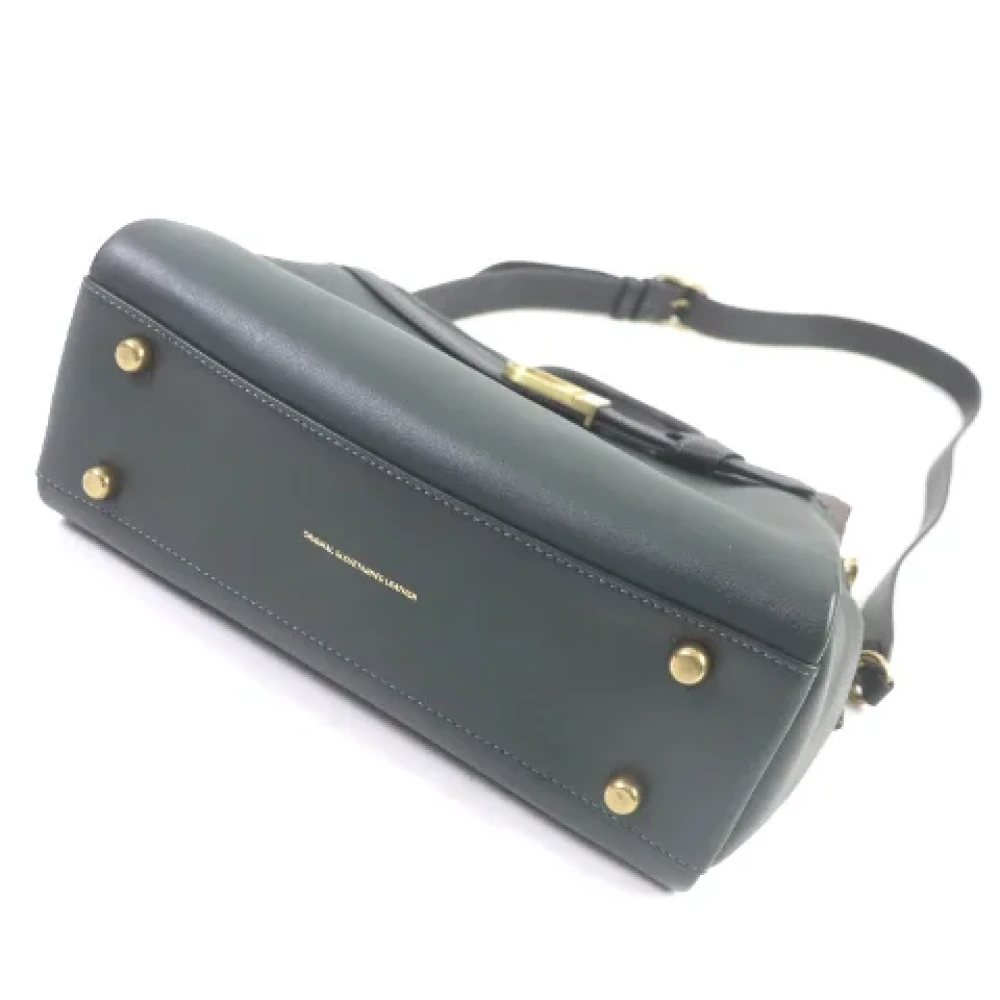 Coach Pre-owned Leather handbags Green Dames