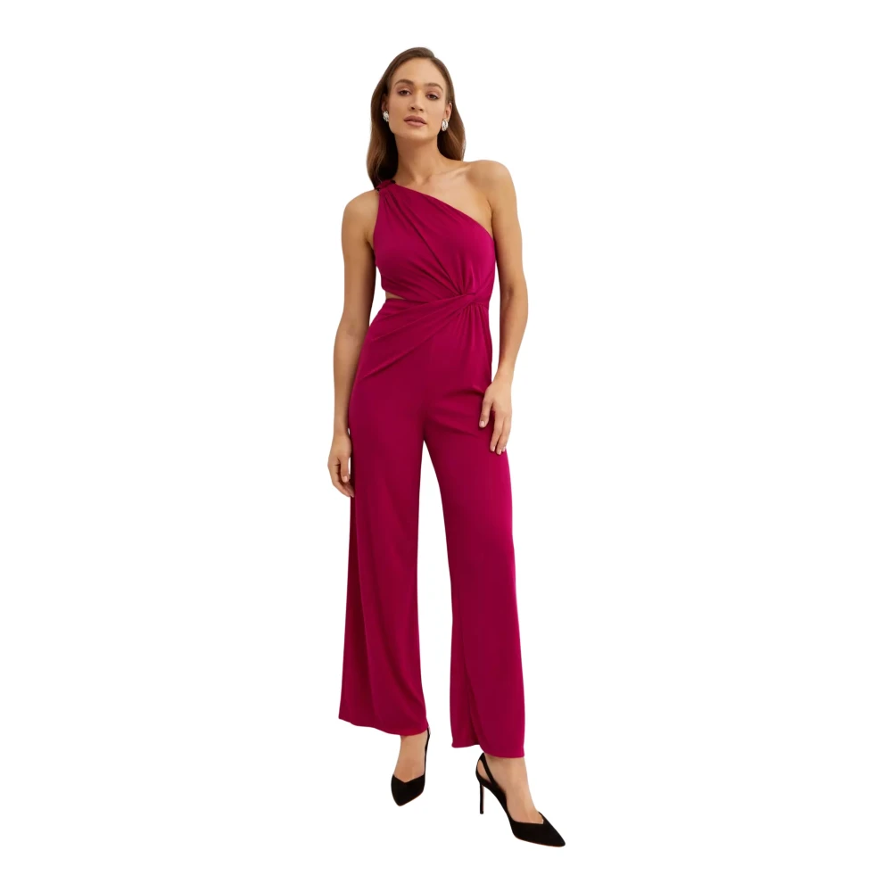 Ralph Lauren One-Shoulder Jumpsuit Pink Dames