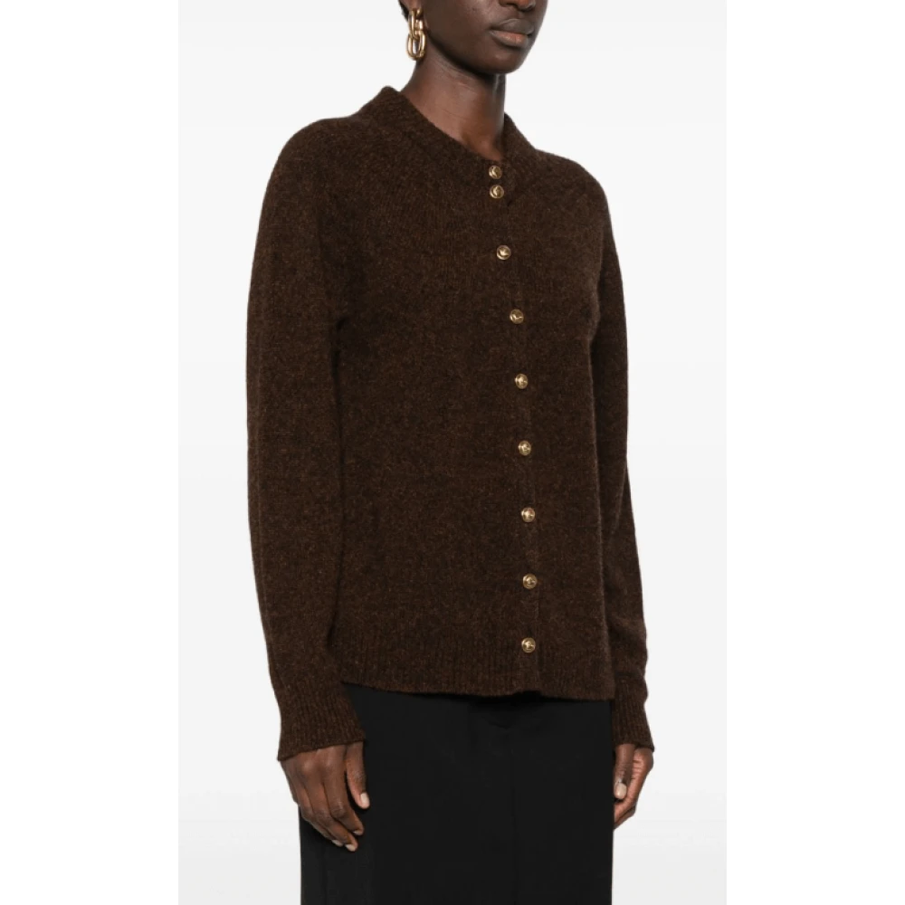 Khaite Kasjmier Bruine Vest met Geborsteld Effect Brown Dames