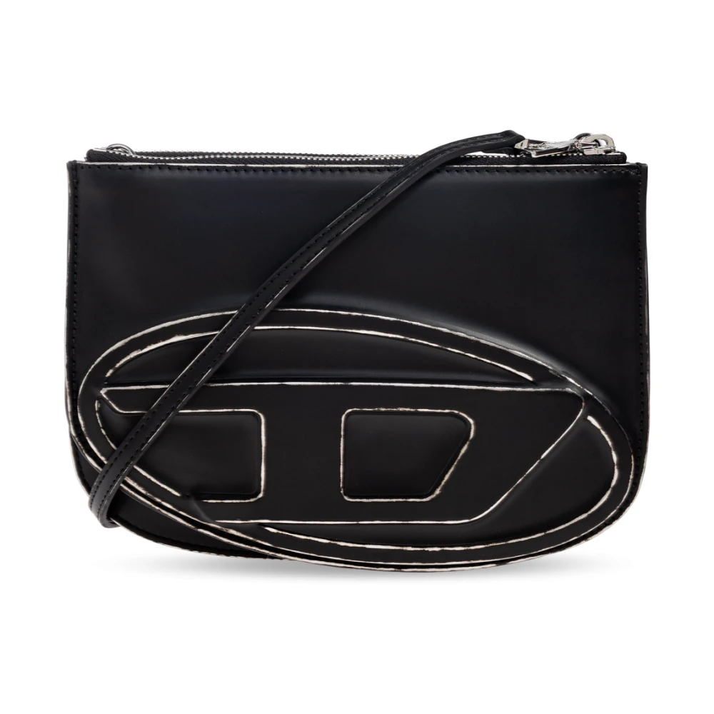 Diesel Vrouw Zwart Tassen Dames, One Size, Satijn, Schoudertas 1Dr 2.0 1Dr Twin