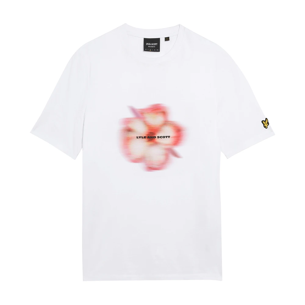 Lyle & Scott SS T-shirts Motion Floral Grafisch T-shirt White Heren