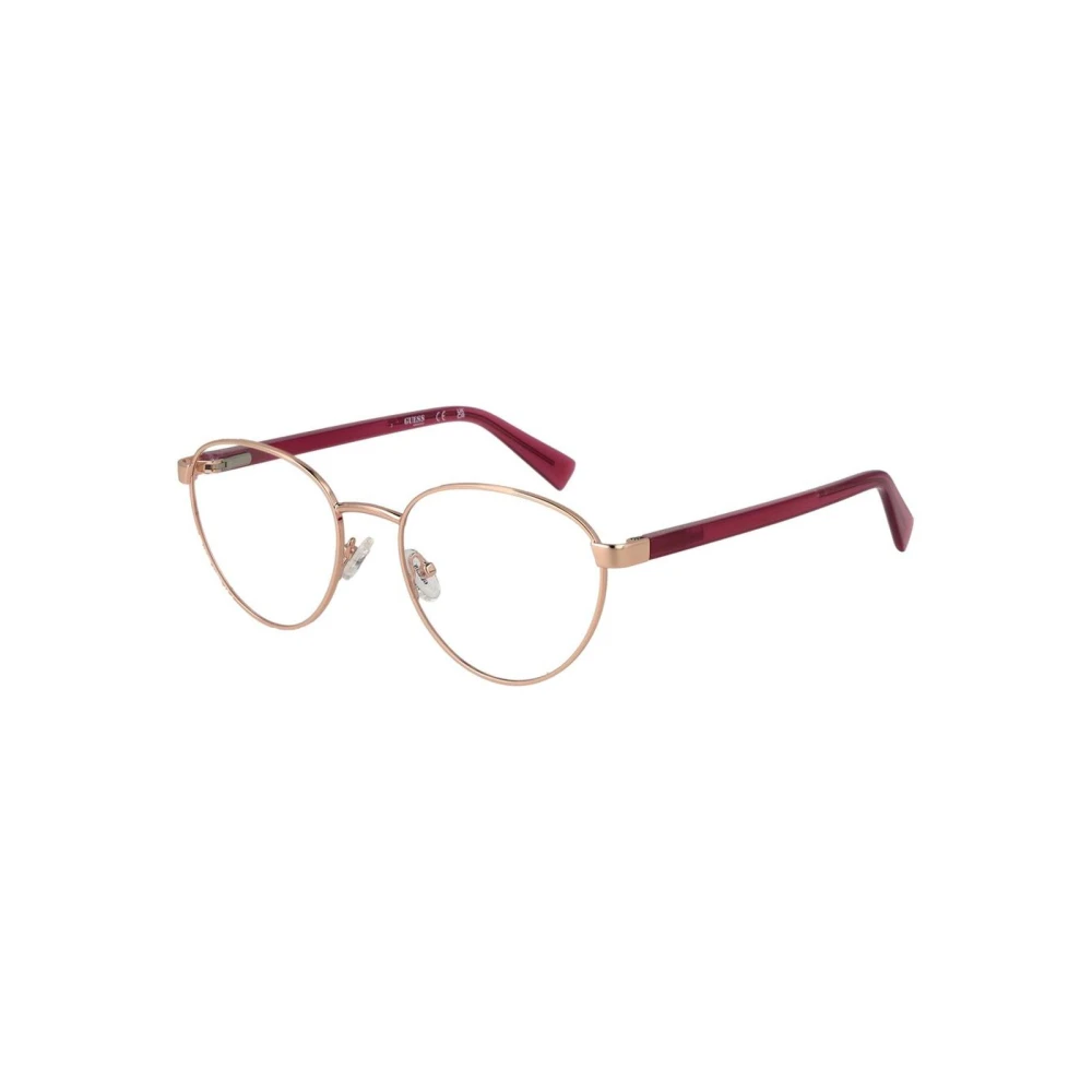 Guess Unisex Gold Rose Round Optical Frames