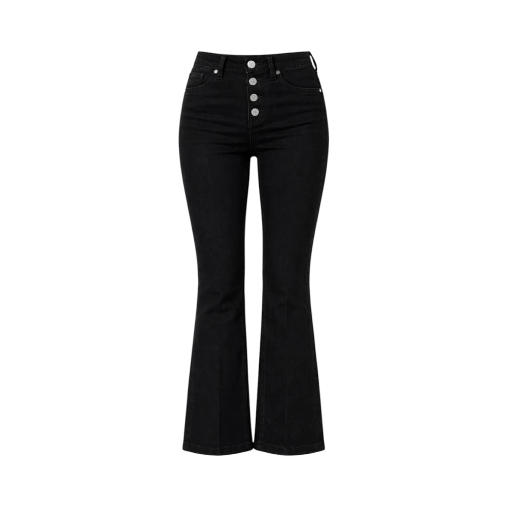Liu Jo Women's Black Cropped Jeans, W30, Flared Jeans