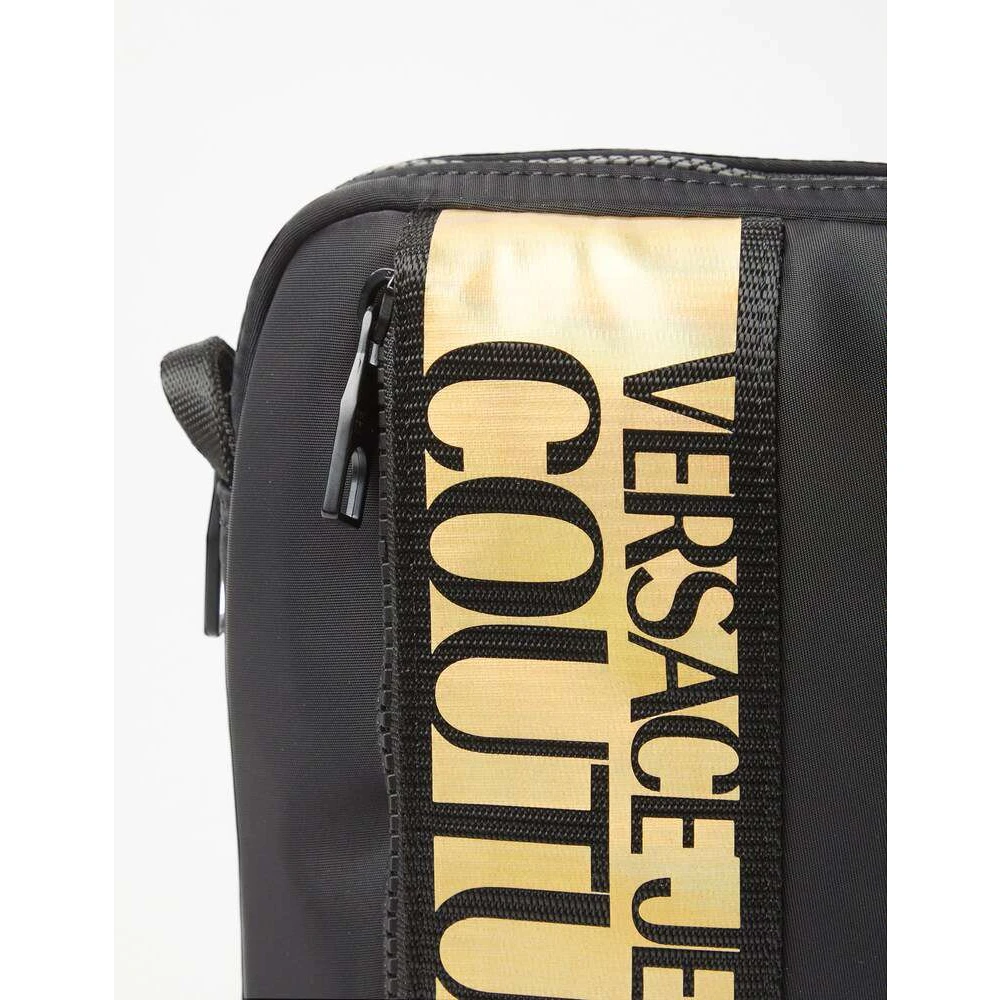Versace Jeans Couture Stijlvolle Leren Tas voor Dagelijks Gebruik Black Dames