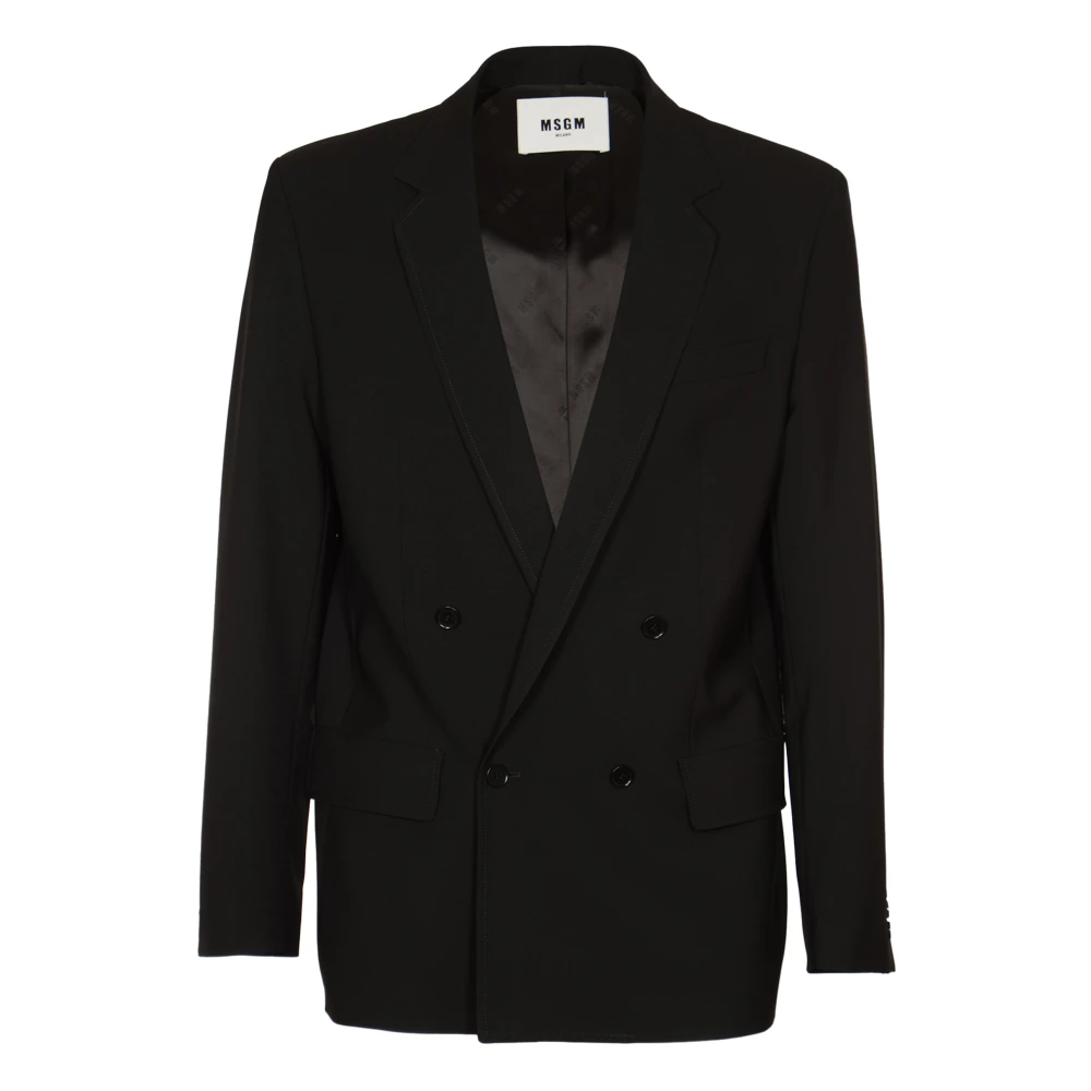 Msgm Zwarte Jassen voor een Stijlvolle Look Black Heren