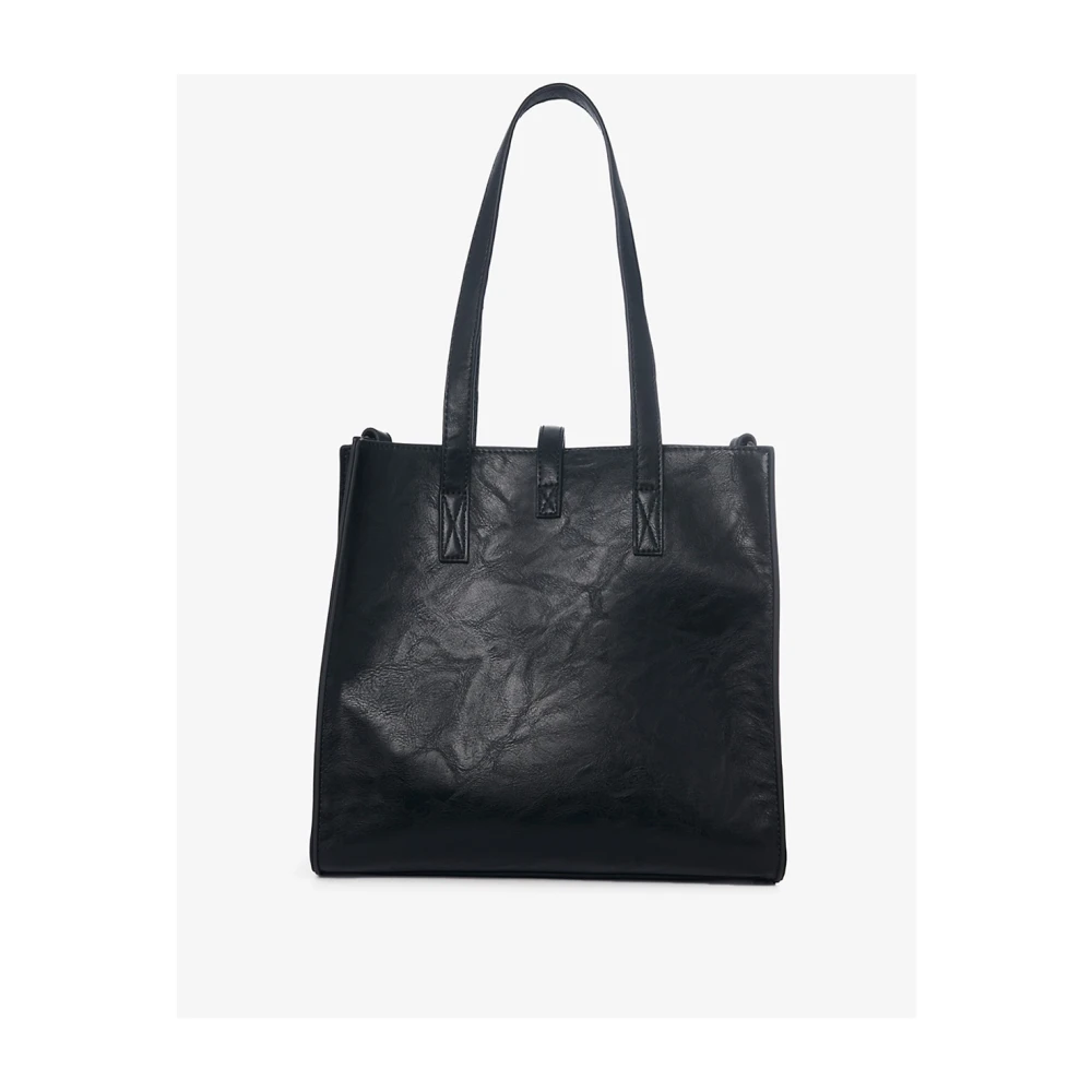 Manila Grace Elegante Shopper Tas met Afneembare Band Black Dames