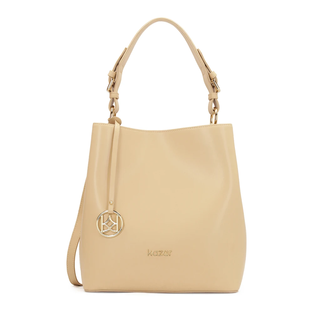 Kazar Elegante leren hand- en schoudertas Beige Dames