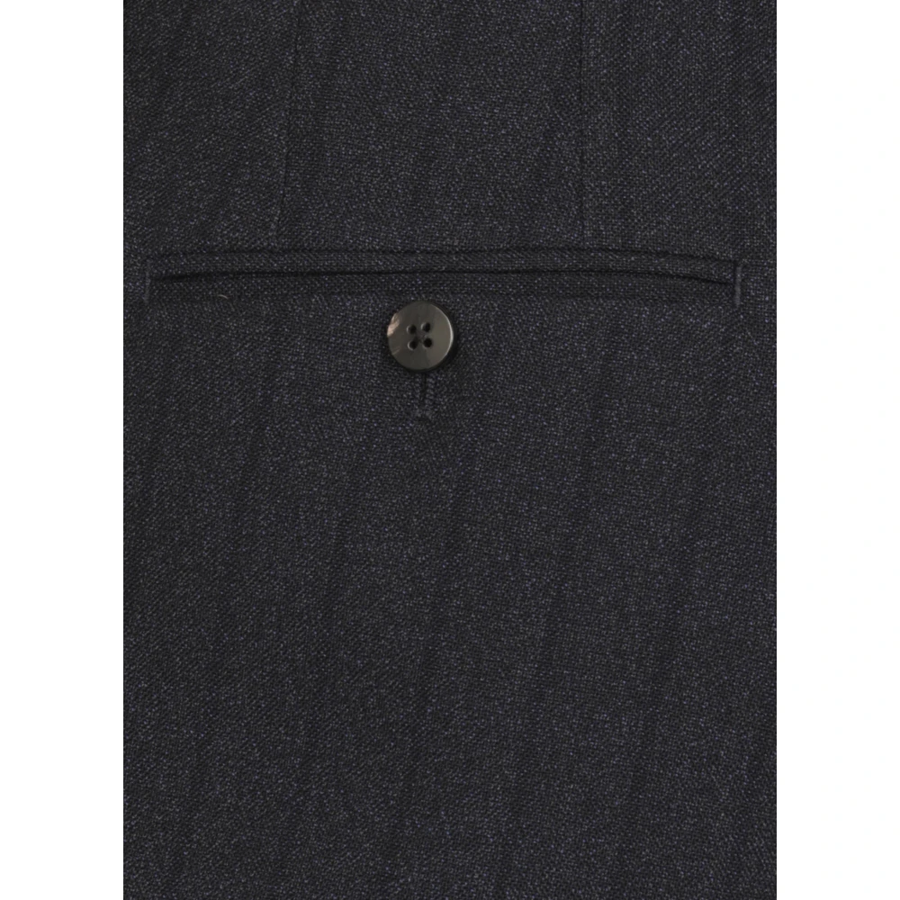 Caruso Blauw Wollen Pak Jas Klassieke Stijl Blue Heren