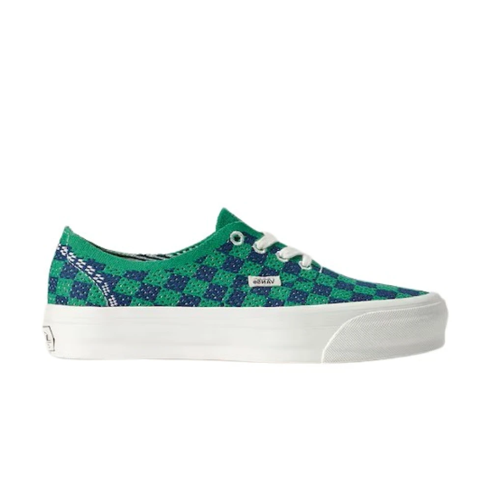 Vans Women's Green Sneakers, 6 Uk, Premium Authentic Checkerboard