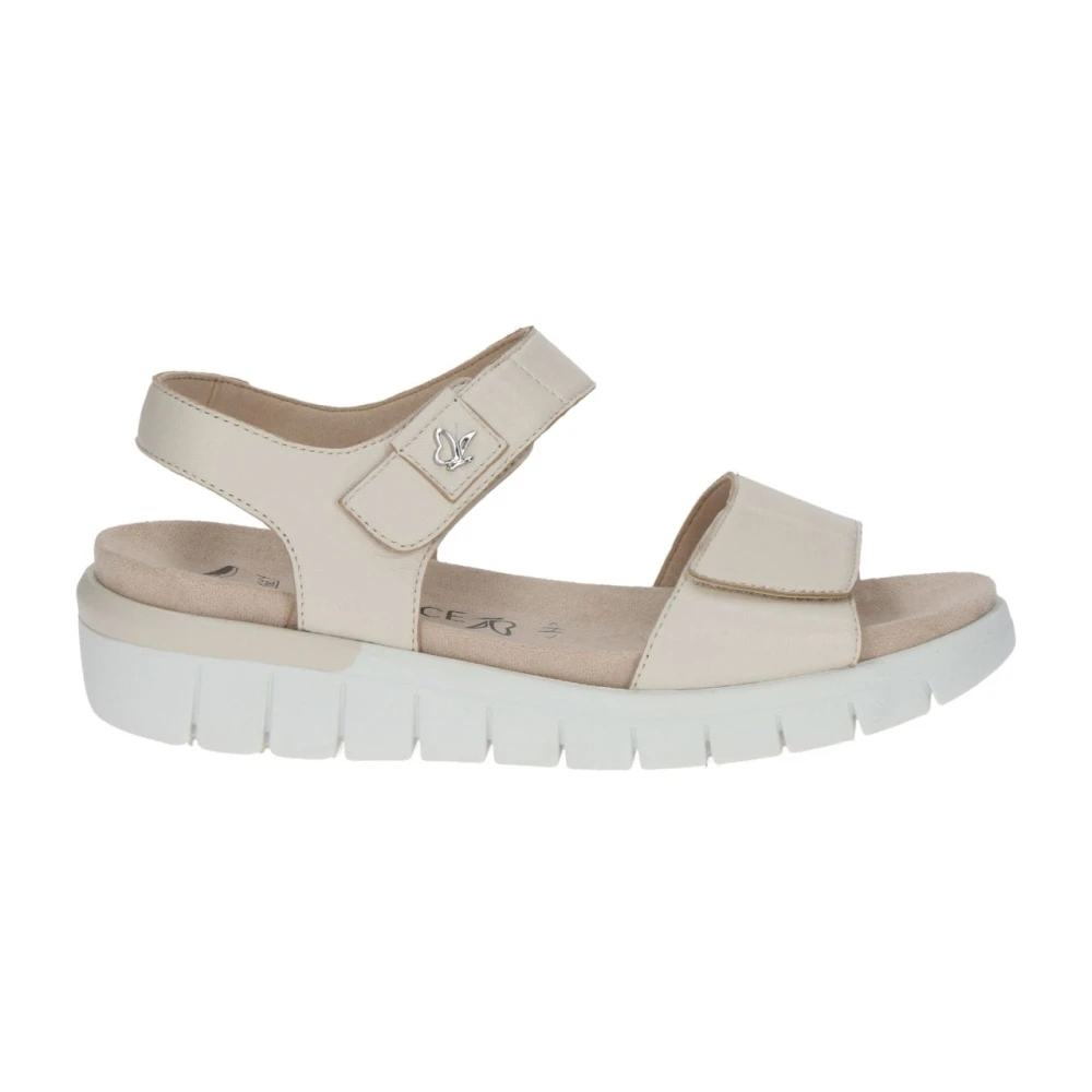Caprice Women's Beige Casual Open Flat Sandals - Flat Sandals - 7 Uk - Shoes