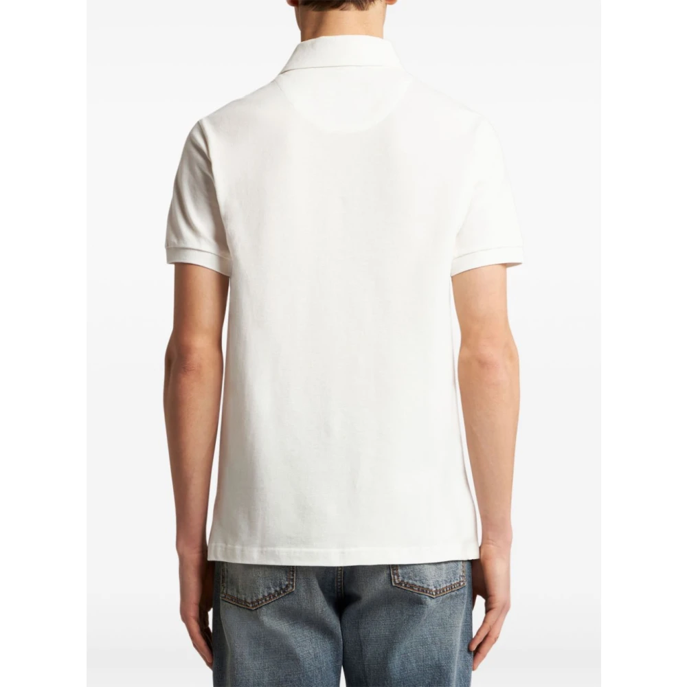 ETRO Witte Piqué Polo Shirt White Heren