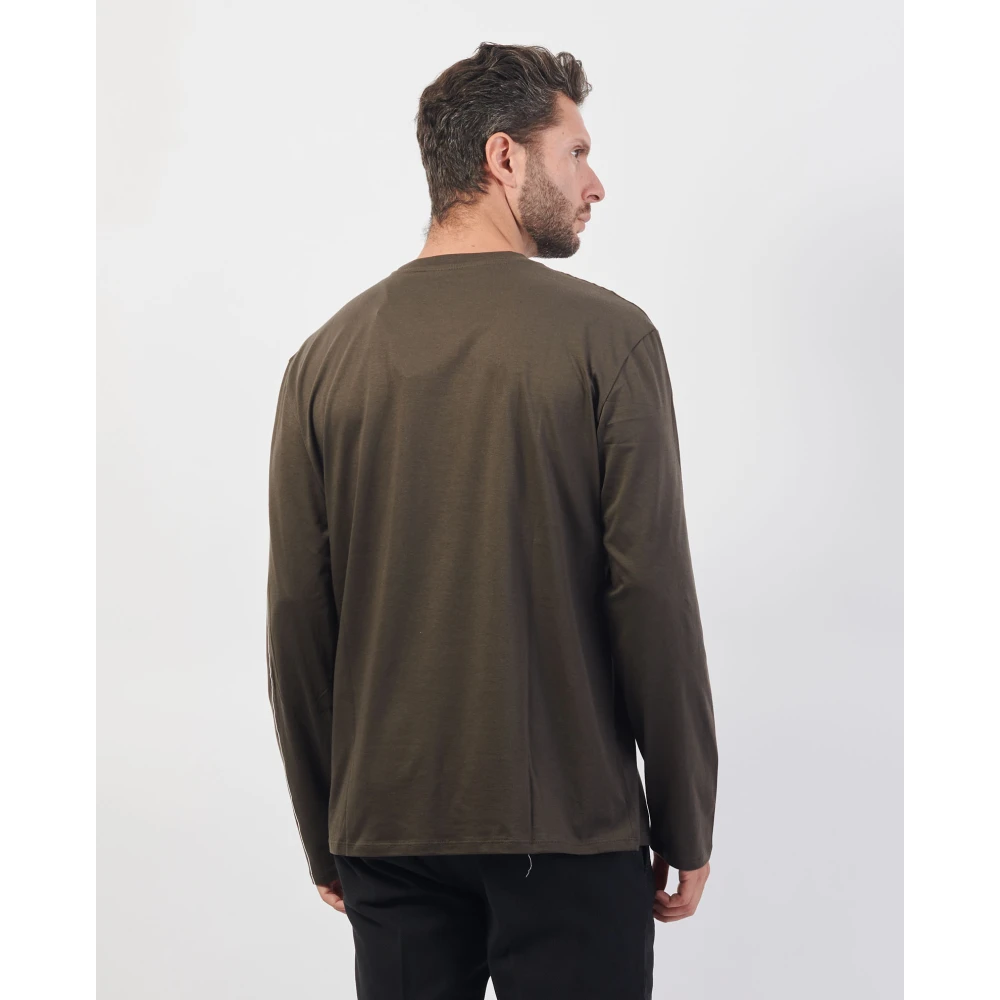 Armani Exchange Groene longsleeve katoenen T-shirt Green Heren