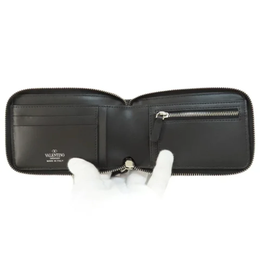 Valentino Vintage Pre-owned Leather wallets Black Dames