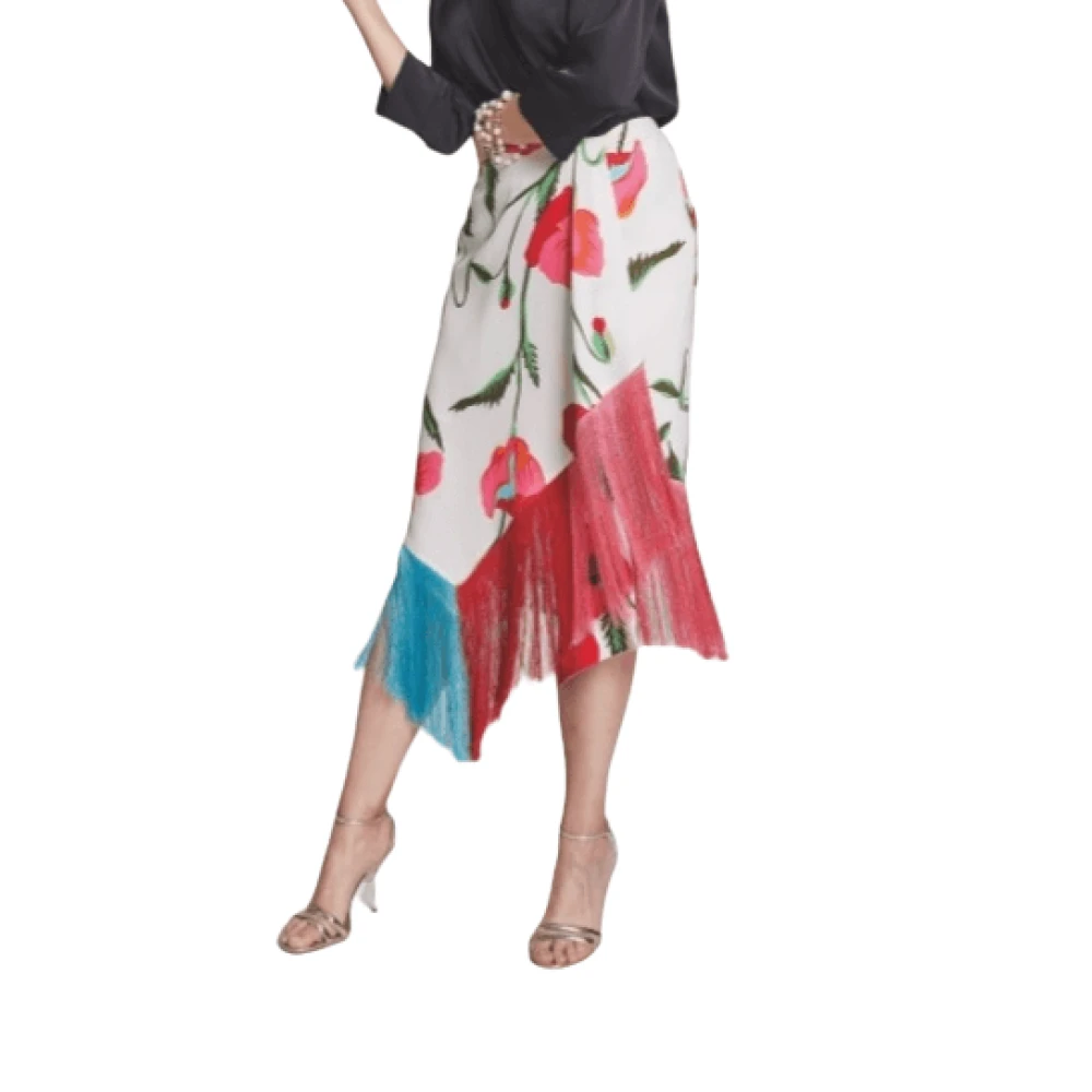 Moskada Bloemen franje wikkelrok Multicolor Dames