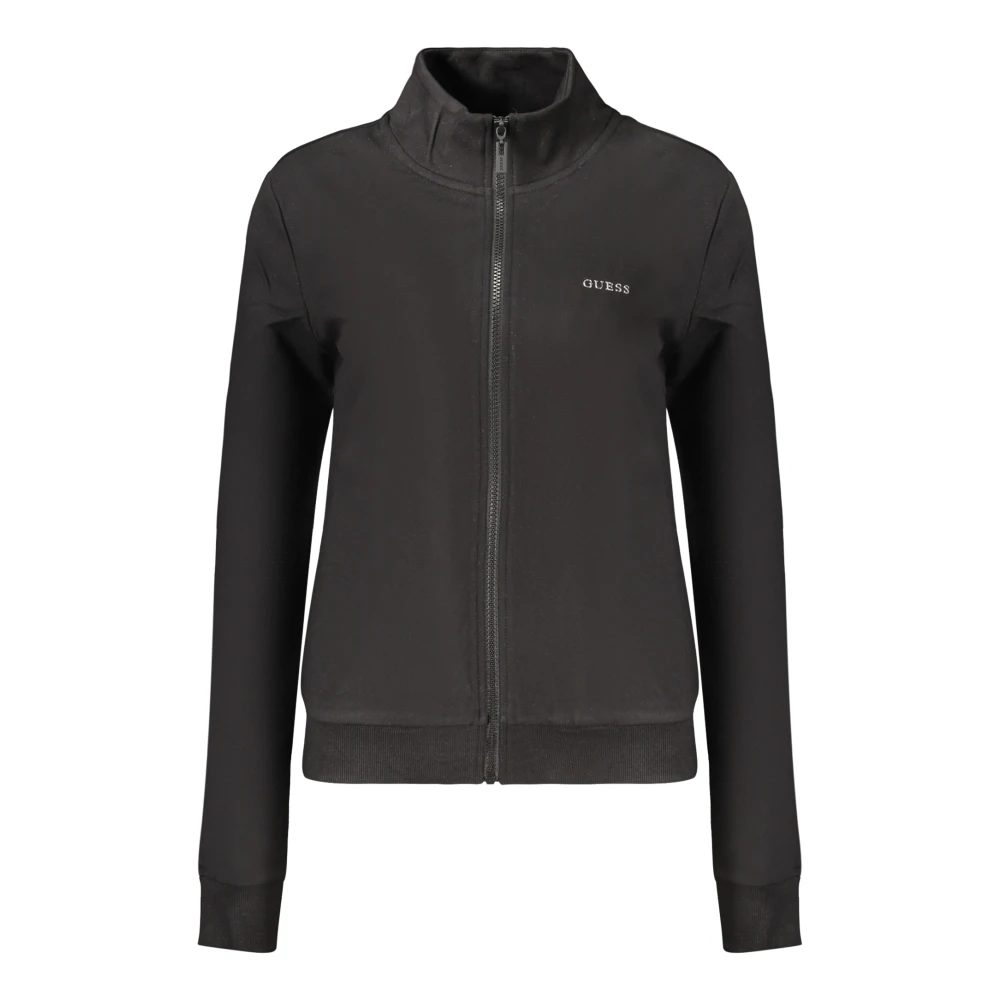 Guess Long-Sleeved Sweatshirt With Zip - Female - Zip-Throughs - Black - Xs - Sweatshirts & Hoodies