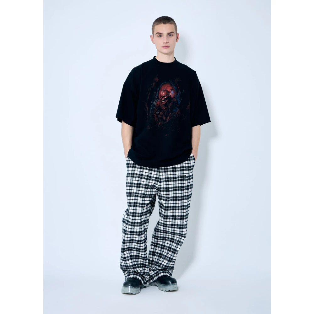 Vetements Geruite Motief Pyjamabroek Black Heren