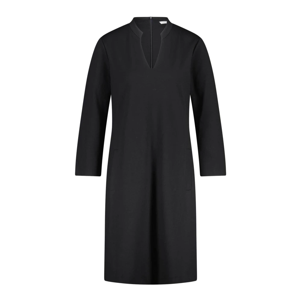 Louis and Mia Viscose Jersey Midi Jurk Black Dames
