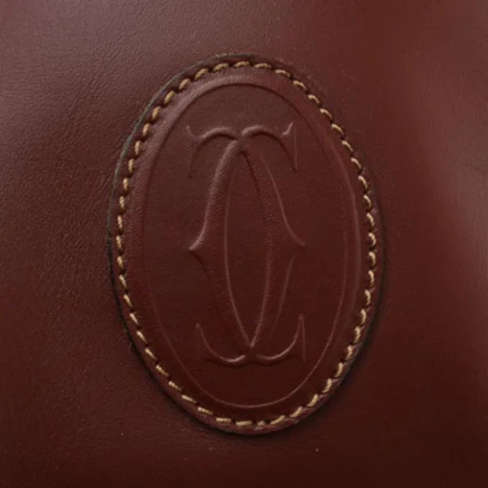 Cartier Vintage Pre-owned Leather shoulder-bags Red Dames