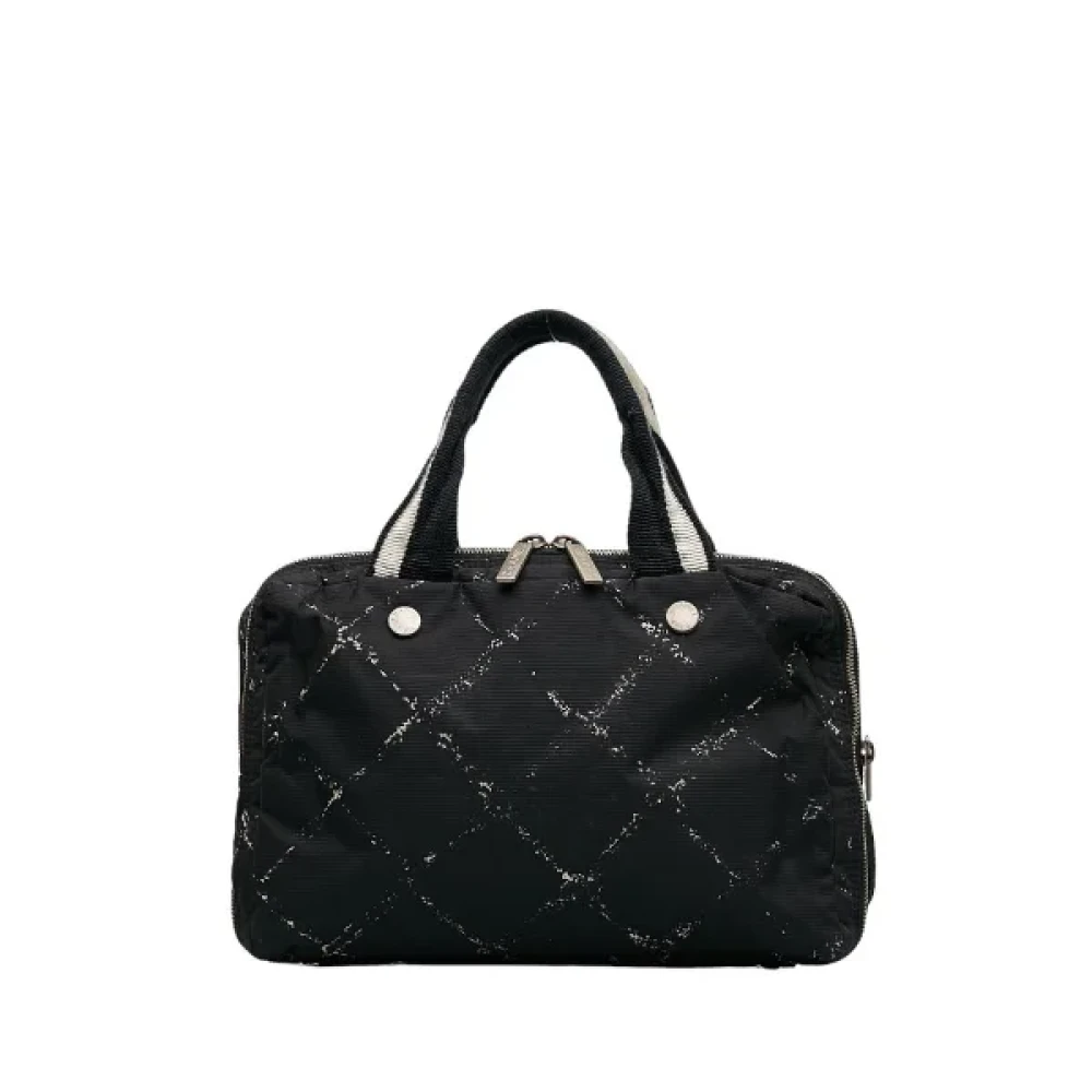 Chanel Vintage Pre-owned Fabric handbags Black Dames