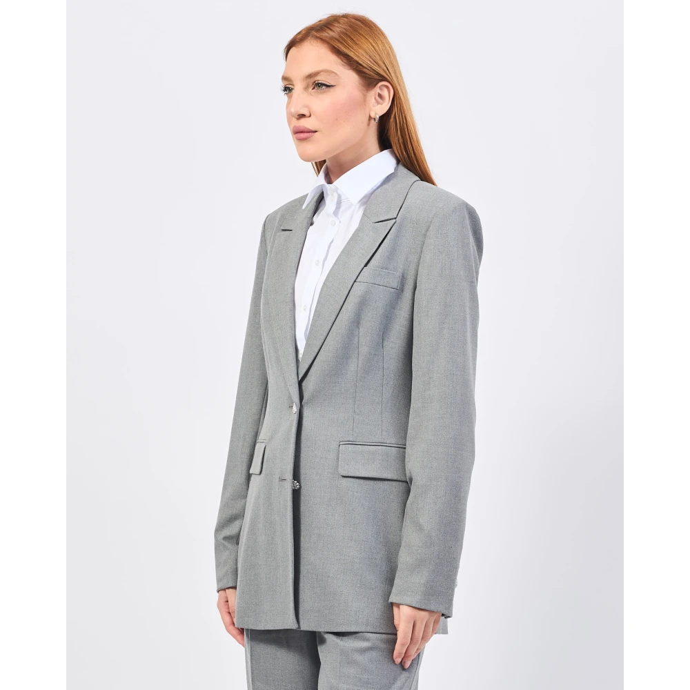 Guess Grijze jas met 2 knopen Gray Dames