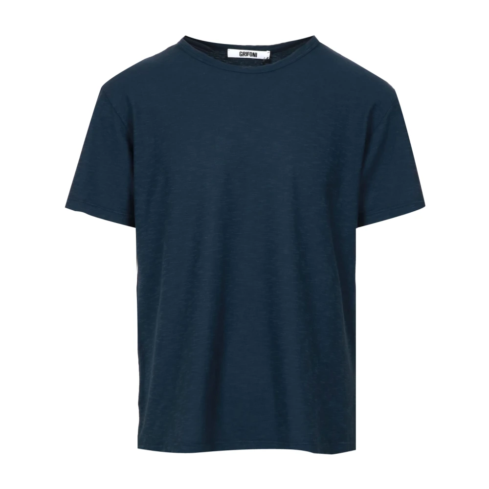 Mauro Grifoni T-Shirts Blue Heren