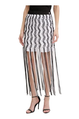 Macramé Overlay Fringed Mini Skirt