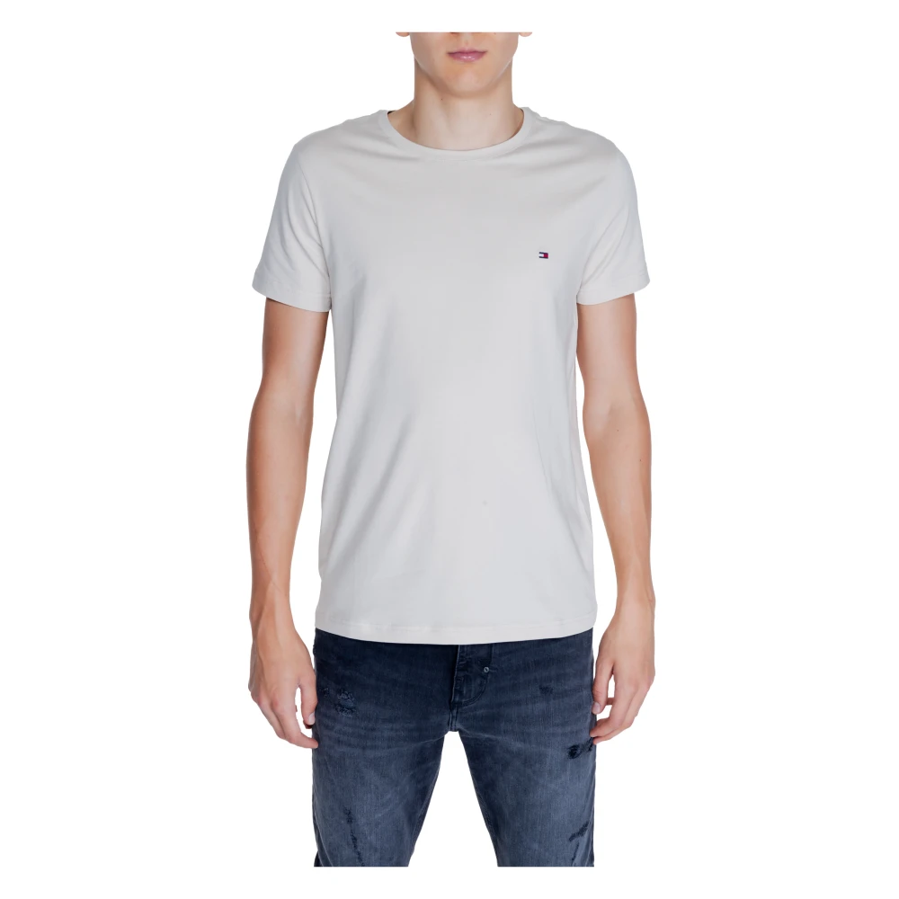 Tommy Hilfiger Stretch Slim Fit Tee Kollektion Bomull Elastan White, Herr