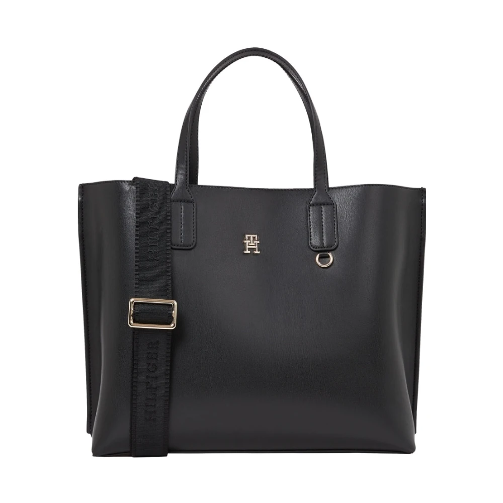 Tommy Hilfiger Zwarte Satchel Handtas voor Vrouwen Black Dames
