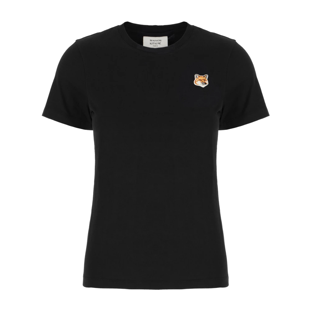 Maison Kitsuné Casual Katoenen T-Shirt voor Mannen Black Dames