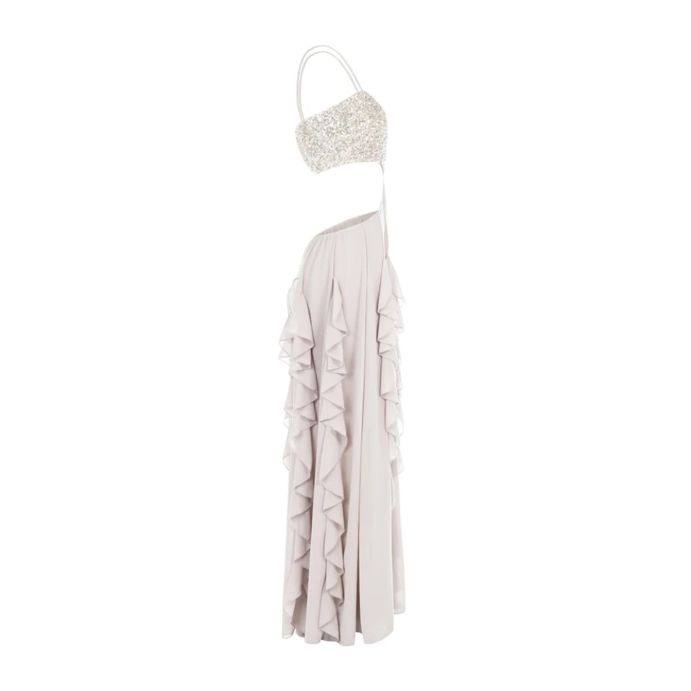 RINASCIMENTO Jurk met uitsparing in de taille en pailletten top Gray Dames