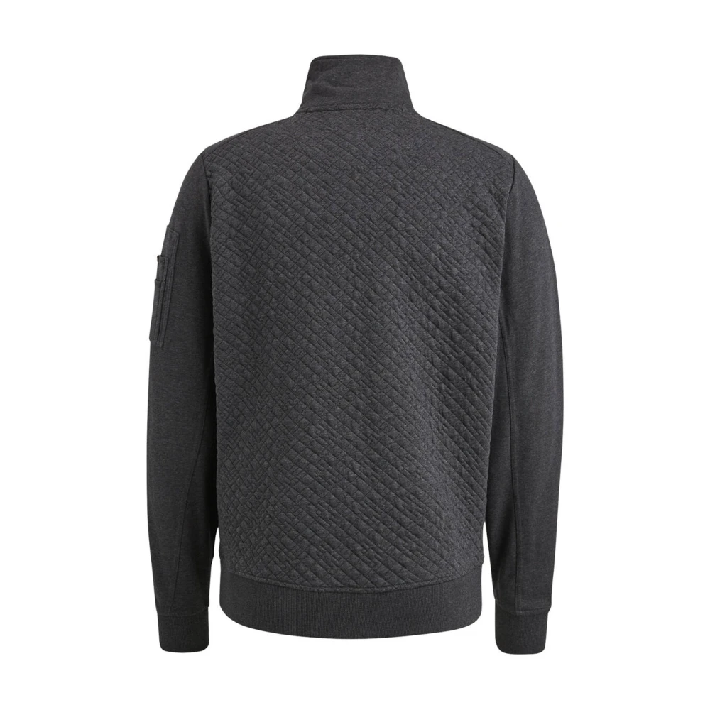 PME Legend Jacquard Interlock Rits Jas Sweater Gray Heren