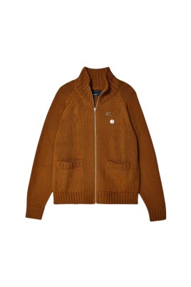 zipped-cardigan-knit-in-brown