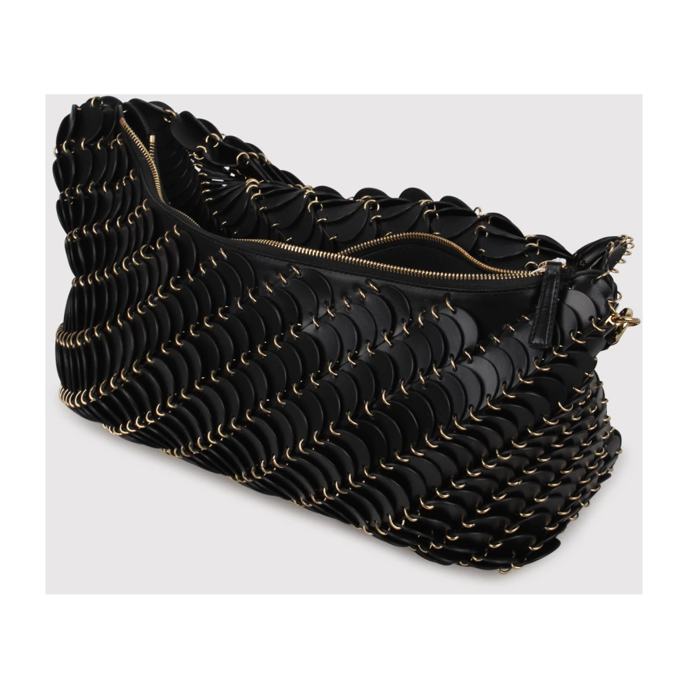 Paco Rabanne Schoudertas met ronde schijven Black Dames