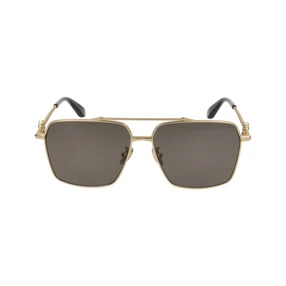 Roberto Cavalli Unisex Oro/Marrone Src036v 400P Occhiali Da Sole Metallo Squadrata - Immagine 3