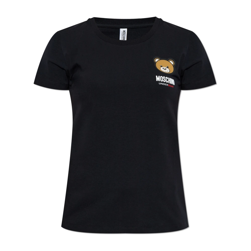 Moschino T-shirt met logo Black Dames