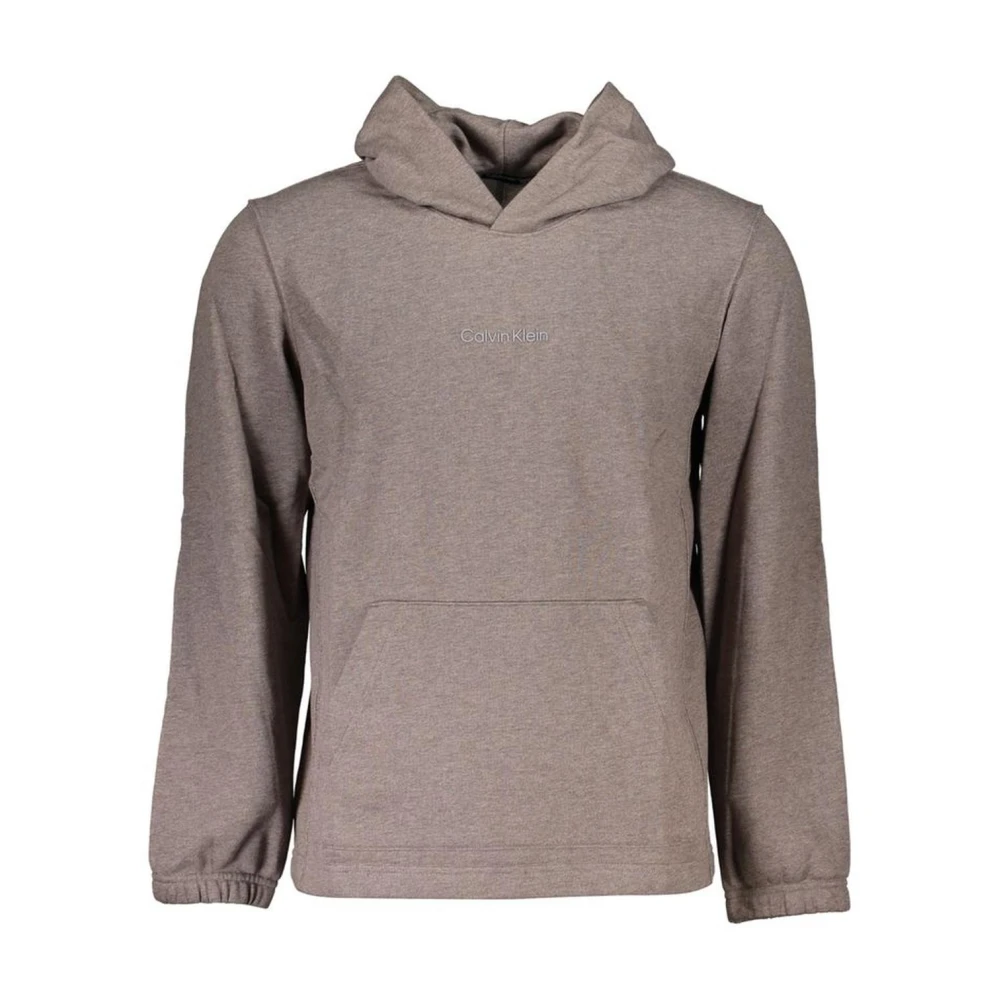 Calvin Klein Men's Brown Hoodies, Xl, Printed Hooded Sweatshirt