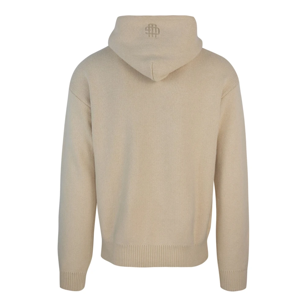 Garment Workshop Boxy Fit Hoodie Geborduurde Trui Beige Heren