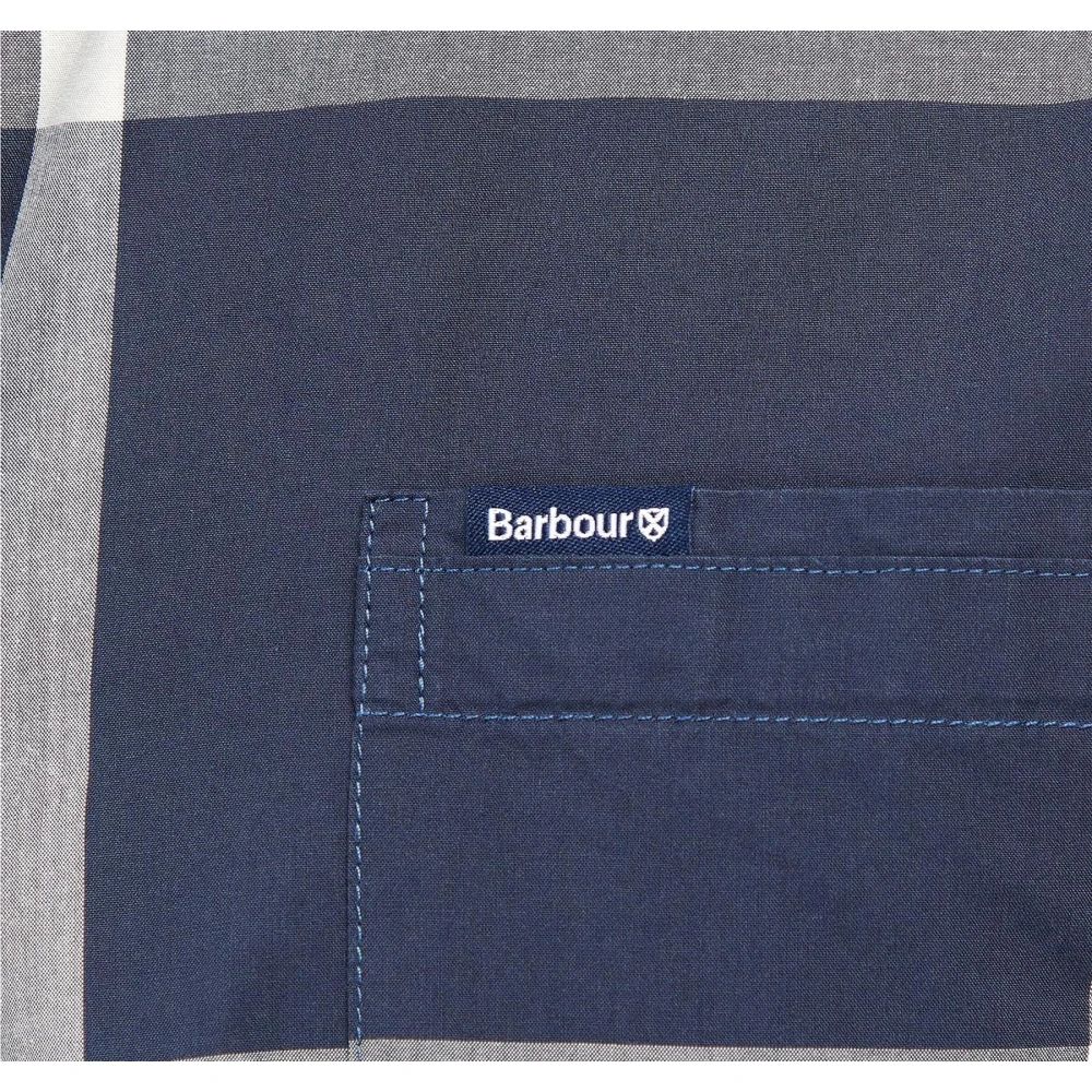 Barbour Heren Tailored Harris Overhemd Summer Navy Blue Heren
