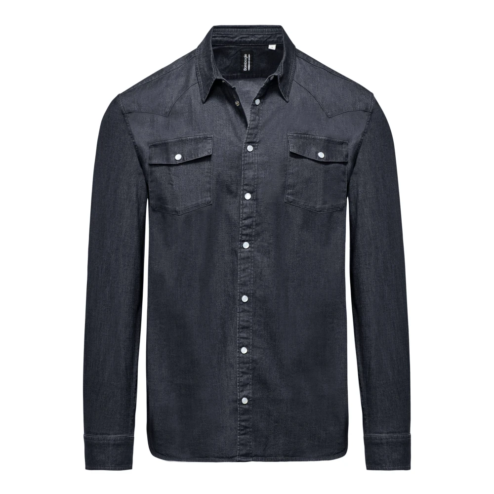 Bomboogie Herr Blå Skjortor 2XL, Denim, Stretch Denim Rodeo Shirt