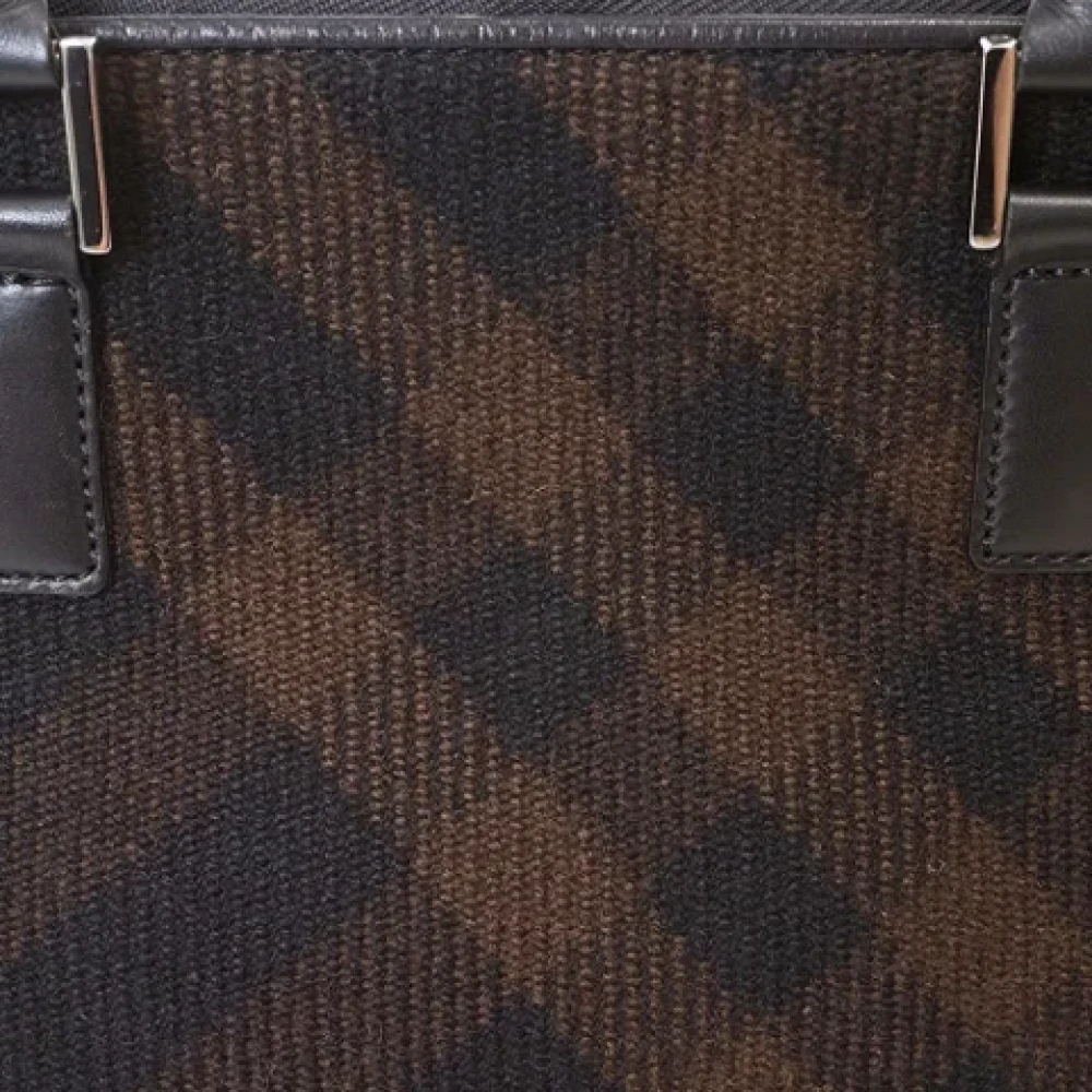 Burberry Vintage Pre-owned Wool handbags Brown Dames